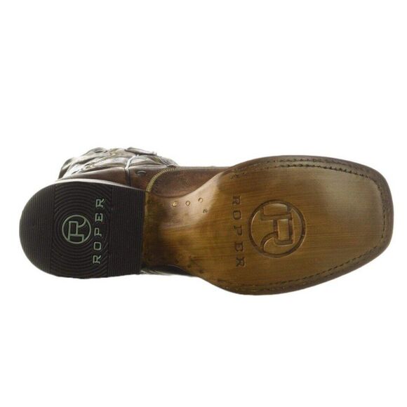 New Roper Women's Pure Cross & Studs Cowgirl Western Boots Square Toe Size 5.5 - Picture 6 of 12